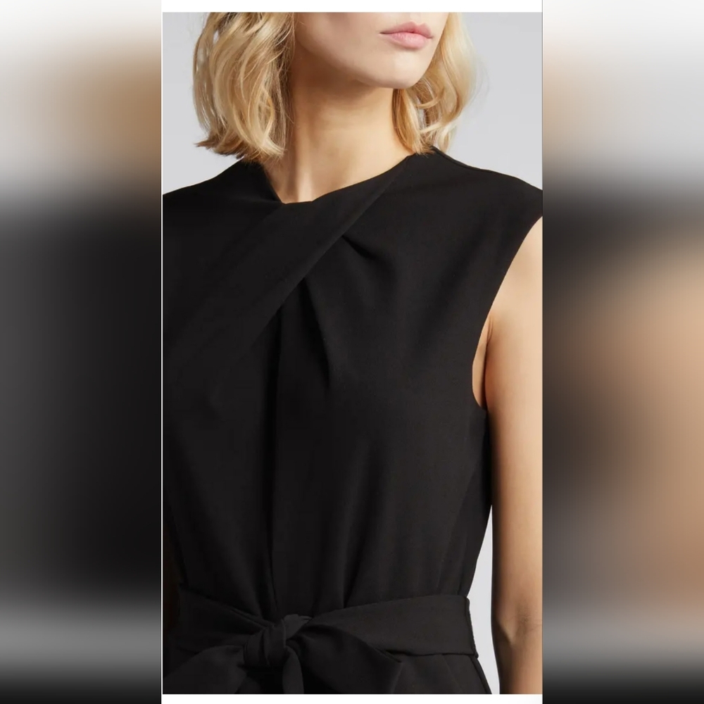 Tahari ASL Arthur S. Levine Chic Black Sleeveless Jumpsuit - Picture 2 of 7